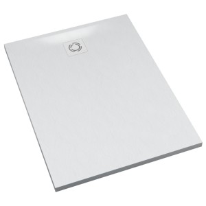 Schedline Brodzik kompozytowy Stabilsound Plus® Magnific White Stone (biały kamień) 80x100x4 cm, prostokątny, Gwarancja 15 lat