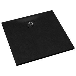 Schedline Brodzik kompozytowy Stabilsound Plus® Magnific Black Stone (czarny kamień) 90x90x3,5 cm, kwadratowy, Gwarancja 15 lat