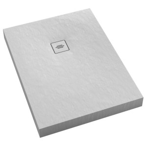 Schedline Brodzik akrylowy zintegrowany z nośnikiem Stabilsound Plus® oraz obudową akrylową przeciągniętą do podłogi NonLimits White Stone (biały kamień) 80x180x12cm, prostokątny, Gwarancja 10 lat