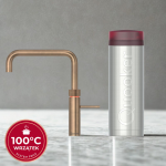 Zestaw Quooker: Kran Fusion Square PATYNOWY MOSIĄDZ + zbiornik PRO3 (Wrzątek 100°C)