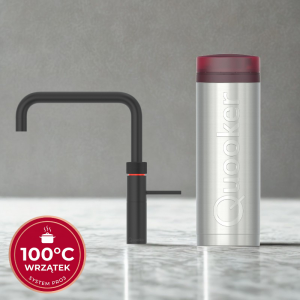Zestaw Quooker: Kran Fusion Square CZARNY + zbiornik PRO3 (Wrzątek 100°C)