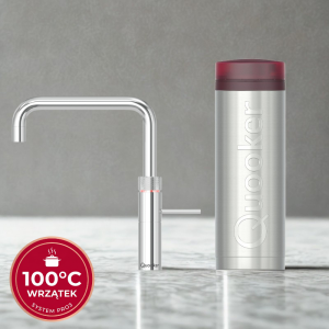 Zestaw Quooker: Kran Fusion Square CHROM + zbiornik PRO3 (Wrzątek 100°C)
