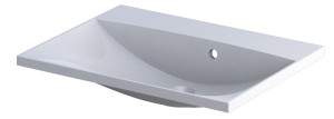 Oristo umywalka meblowa AMELIA 60 cm bez otworu na baterię z formowanego marmuru  UME-AM-60-92-BO
