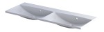 Oristo umywalka meblowa AMELIA 120 cm podwójna bez otworu na baterię z formowanego marmuru UME-AM-120-92-D-BO