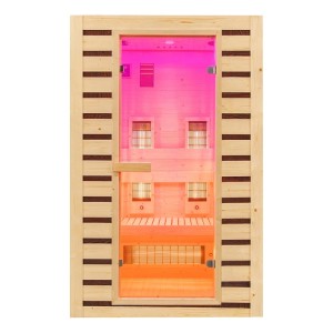 HYDROSAN SAUNA INFRARED-podczerwień sucha TROMSO2 prostokątna 2-3 osobowa niskotemperaturowa 120x105x190 cm o mocy 2000W 
