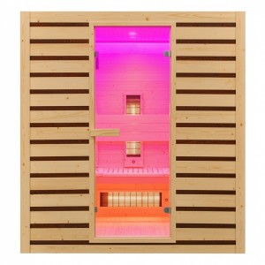 HYDROSAN SAUNA INFRARED-podczerwień sucha TROMSO4 prostokątna 4-5 osobowa niskotemperaturowa 180x150x190 cm o mocy 3000W