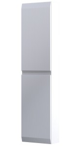 Oristo Słupek wiszący BRYLANT UNI 40 cm, UNIWERSALNY front ryflowany BIAŁY MAT OR36-SB2D-40-2R
