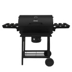 VELACO Grill węglowy ogrodowy VL19 116x67x96 cm z pokrywą i półkami kolor CZARNY 