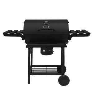 VELACO Grill węglowy ogrodowy VL19 116x67x96 cm z pokrywą i półkami kolor CZARNY 