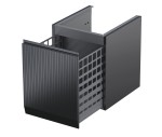 Oristo Szafka wisząca boczna niska BRYLANT UNI 40 cm z koszem, front ryflowany CZARNY MAT OR36-SN1S-40-8R-DARMOWA DOSTAWA 