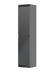 Oristo Słupek wiszący BRYLANT UNI 35 cm, UNIWERSALNY front ryflowany CZARNY MAT OR36-SB2D-35-8R