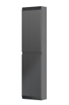 Oristo Słupek wiszący BRYLANT UNI 40 cm, UNIWERSALNY front ryflowany CZARNY MAT OR36-SB2D-40-8R