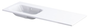 Oristo umywalka meblowa ARE 120 cm bez otworu na baterię z formowanego marmuru, misa z lewej strony UME-AR-120-92-L-BO