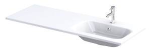 Oristo umywalka meblowa ARE 120 cm z formowanego marmuru, misa z prawej strony UME-AR-120-92-P