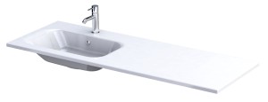 Oristo umywalka meblowa ARE 120 cm z formowanego marmuru, misa z lewej strony UME-AR-120-92-L