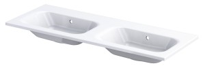 Oristo umywalka meblowa ARE 120 cm podwójna bez otworu na baterię z formowanego marmuru UME-AR-120-92-D-BO
