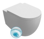 ISVEA - Miska wisząca WC INFINITY VORTEX RIMLESS 36,5x53 cm bez deski kolor BIAŁY 10NF02003