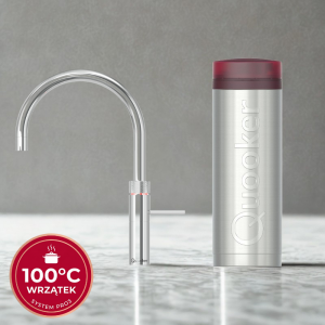 Zestaw Quooker: Kran Fusion Round CHROM + zbiornik PRO3 (Wrzątek 100°C)