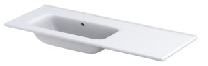Oristo umywalka meblowa ENOLA 120 cm ceramiczna bez otworu na baterię, misa z lewej strony  UME-EN-120-91-L-BO