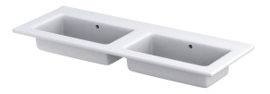 Oristo umywalka meblowa ENOLA 120 cm podwójna ceramiczna bez otworu na baterię UME-EN-120-91-D-BO
