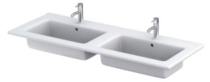 Oristo umywalka meblowa ENOLA 120 cm podwójna ceramiczna UME-EN-120-91-D