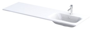 Oristo umywalka meblowa ARE 140 cm z formowanego marmuru, misa z prawej strony UME-AR-140-92-P