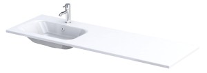 Oristo umywalka meblowa ARE 140 cm z formowanego marmuru, misa z lewej strony UME-AR-140-92-L