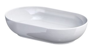 Oristo umywalka nablatowa FEELING 55 cm owalna, ceramiczna BIAŁY POŁYSK UBL-FV-55-91