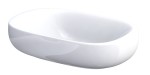 Oristo umywalka nablatowa ILLUSION 60 cm owalna, ceramiczna BIAŁY POŁYSK UBL-IL-60-91
