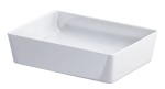 Oristo umywalka nablatowa FEELING 50 cm prostokątna, ceramiczna BIAŁY POŁYSK UBL-FP-50-91