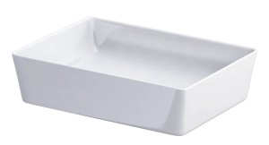 Oristo umywalka nablatowa FEELING 50 cm prostokątna, ceramiczna BIAŁY POŁYSK UBL-FP-50-91