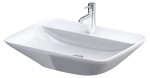 Oristo umywalka nablatowa VARIANT 55 cm prostokątna z otworem na baterię, ceramiczna BIAŁY POŁYSK UBL-VP-55-91