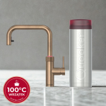 Zestaw Quooker: Kran Flex Square PATYNOWY MOSIĄDZ z wyciąganą wylewką + zbiornik PRO3 (Wrzątek 100°C)