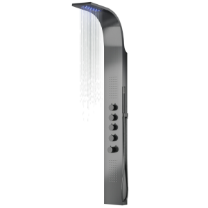 Corsan - Panel prysznicowy SAMSARA LED z termostatem, gunmetal - Darmowa dostawa