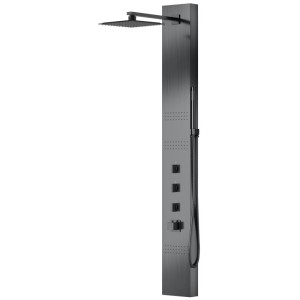 Corsan - Panel prysznicowy NEO z termostatem, gunmetal - Darmowa dostawa