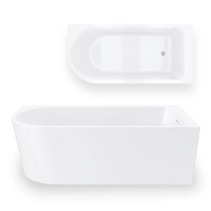 Corsan Wanna narożna INVELIA V220 PRAWA 170x80 z PRZELEWEM SZCZELINOWYM i korkiem KLIK-KLAK kolor SZCZOTKOWANA STAL V220XLPBSL - DARMOWA DOSTAWA