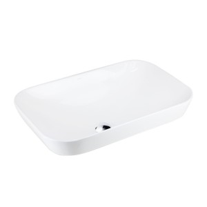 Corsan - Umywalka nablatowa INTERO UC5580BSL prostokątna 53x33x17 cm z korkiem klik-klak szczotkowana stal