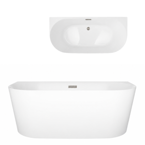 Corsan Wanna przyścienna MONO SLIM 170x75 z wykończeniem szczotkowana stal E029XLSBSL - DARMOWA DOSTAWA