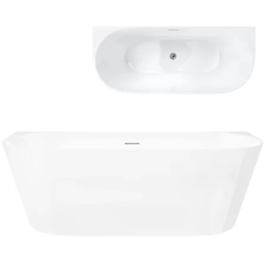 Corsan Wanna przyścienna MONO 160x75 z wykończeniem chrom V029LCH - DARMOWA DOSTAWA