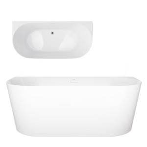 Corsan Wanna przyścienna MONO SLIM 170x75 z wykończeniem szczotkowana stal V029XLSBSL - DARMOWA DOSTAWA