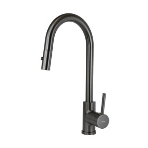 Corsan - Bateria kuchenna LUGO CMB7563 z wyciąganą wylewką, kolor gunmetal