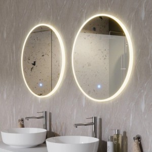 Corsan - Lustro LED TONDO 70cm, okrągłe, rama akrylowa