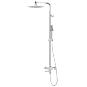 Corsan - Kolumna prysznicowa ANGO LED02, kolor chrom, głowica termostatyczna, z wylewką wannową