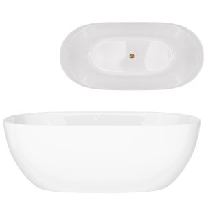 Corsan - Wanna wolnostojąca OLVENA V041 Slim, kolor różowe złoto, 170 cm