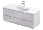 Oristo Szafka wisząca podumywalkowa BRYLANT UNI 120 cm, dwie szuflady, PIASKOWY MAT OR36-SD2S-120-10-V3-DARMOWA DOSTAWA