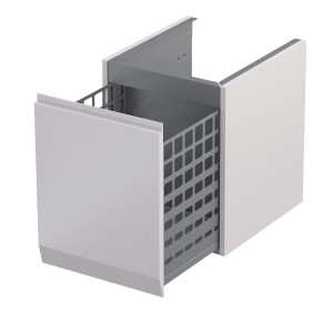 Oristo Szafka wisząca boczna niska BRYLANT UNI 40 cm z koszem PIASKOWY MAT OR36-SN1S-40-10-V3 DARMOWA DOSTAWA 