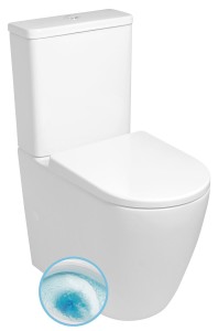 SAPHO Kompakt WC TURKU Vortex Rimless odpływ poziomy/pionowy biały bez deski PC104V