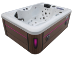 HYDROSAN - Wanna SPA Jacuzzi ogrodowe z hydromasażem 2-osobowa 195x140 cm 230V/400V BIAŁA PERŁA OBUDOWA KAWA SPA405
