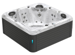 HYDROSAN - Wanna SPA Jacuzzi ogrodowe z hydromasażem 5-osobowa 200x200 cm 230V BIAŁY MARMUR OBUDOWA ANTRACYT SPA752