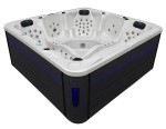 HYDROSAN - Wanna SPA Jacuzzi ogrodowe z hydromasażem 5-osobowa 230x230 cm GYPSUM OBUDOWA ANTRACYT SPA702